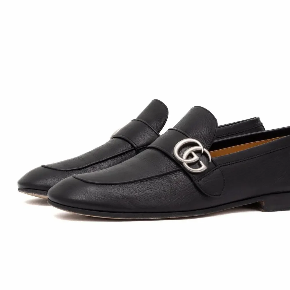 1.2k.$ GUCCI 450853 Men’s GG Marmont Loafers in Black Leather 41.5 EUR US 8.5